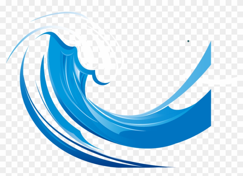 Wind Wave Euclidean Vector Clip Art - Blue Waves Png #311960