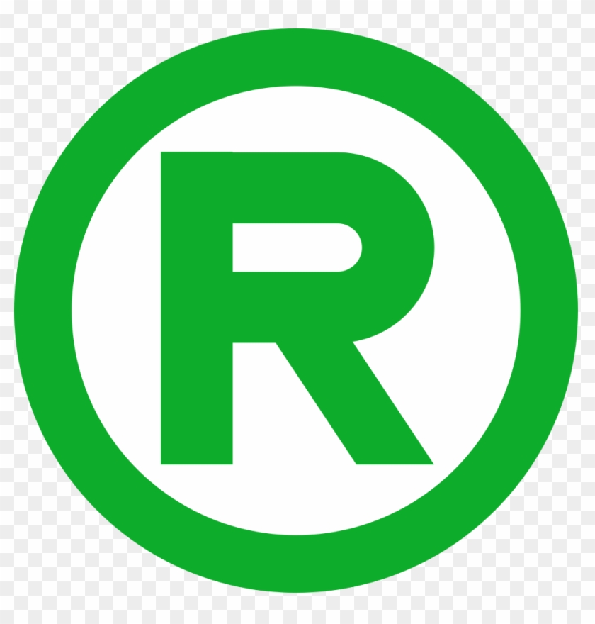 Green Trademark Clip Art - Registered Symbol Green #312008