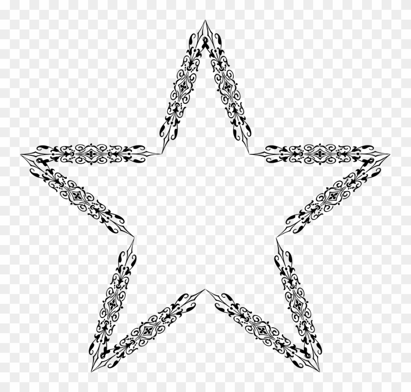 Decorative Line Blue Png 25, Buy Clip Art - Vintage Star Clipart Png #312031