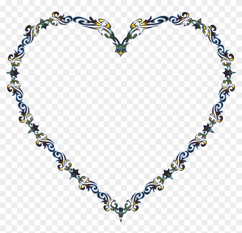 Fancy Decorative Line Art Heart 3 - Fancy Decorative Line Art Heart 3 #312083