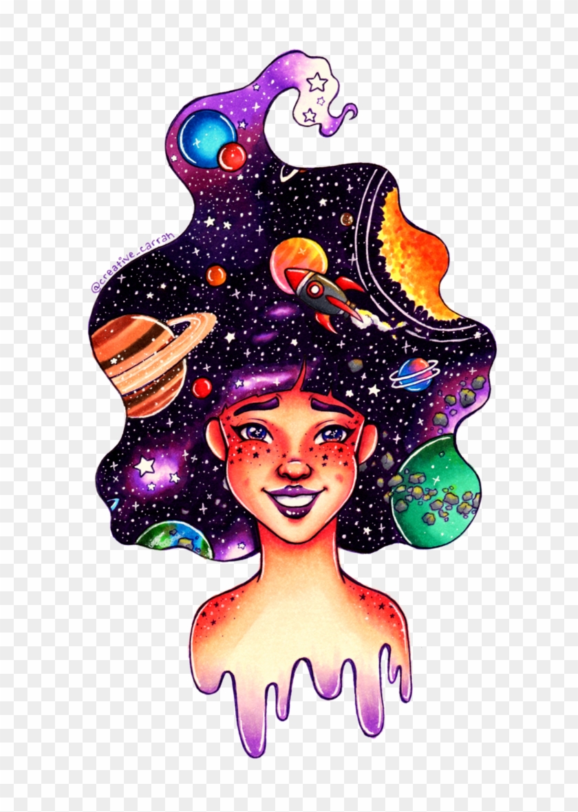 Space Hair By Creativecarrah On Deviantart - Creative Carrah Space Girl #312058