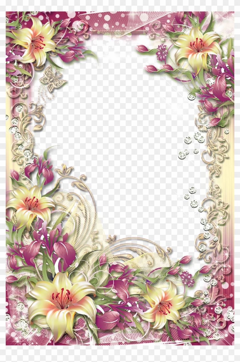 Colorful Flower Borders And Frames 96668 - Flower Border Frames Png #312094