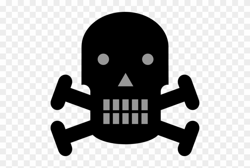 Skull And Crossbones Silhouette - Danger Clip Art #312108