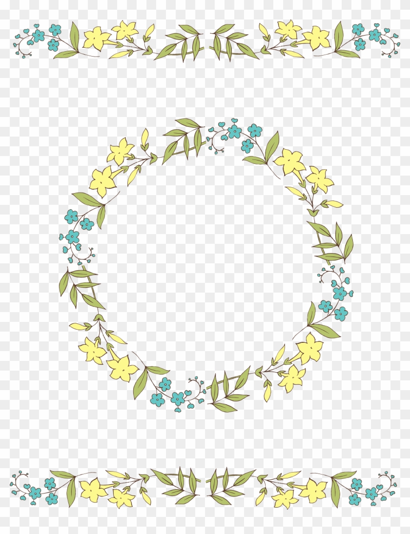 Jpeg Download Png Download - Vintage Flower Circle Border #312123