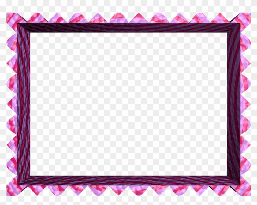 Pink Purple Fancy Loop Cut Rectangular Powerpoint Border - Pink And Red Border #312209