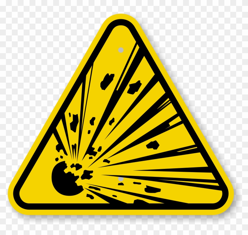 Iso Explosive Material Warning Sign Symbol - Explosive Warning Sign #312228