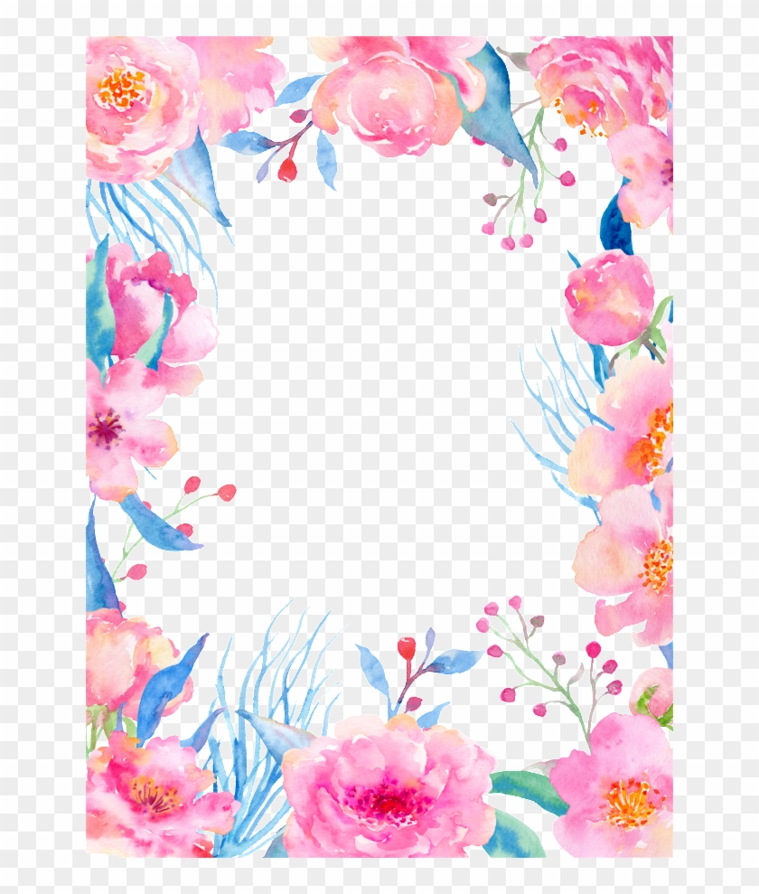 Colorful Flower Border Cartoon Transparent Material - Color Ful Flower Boarder #312233