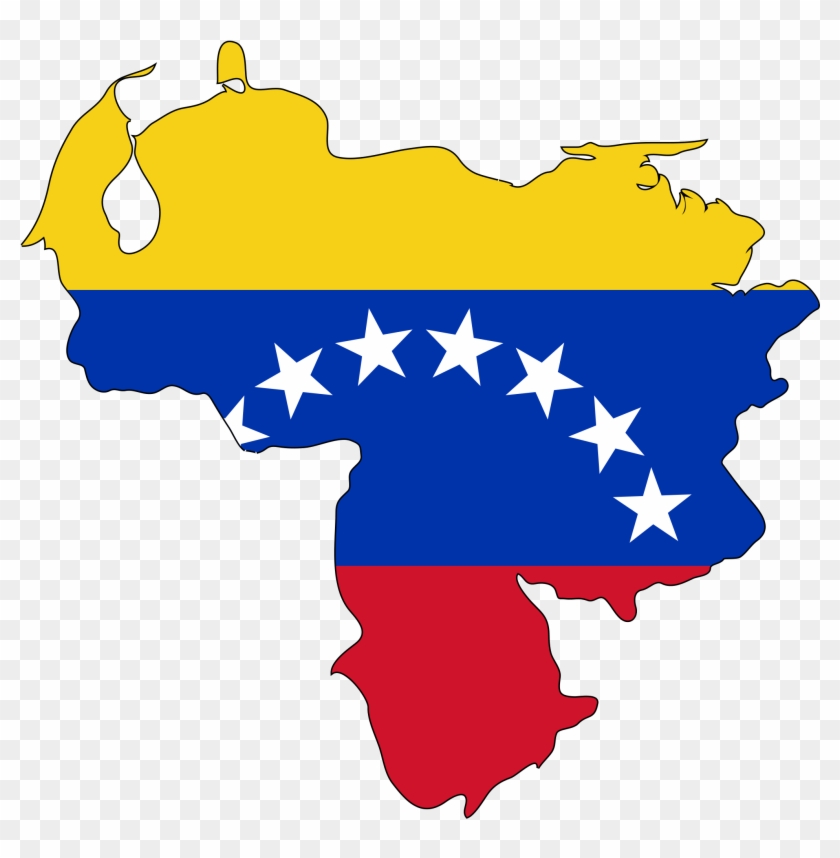 Venezuela - Venezuela Flag Map Png #312404