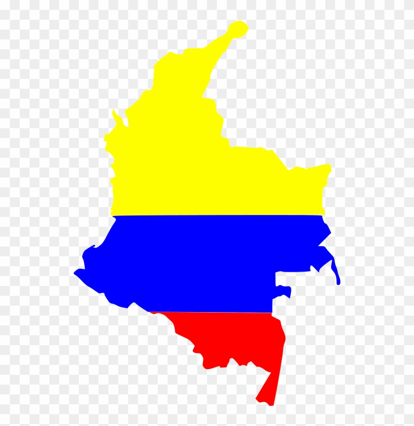 Clip Art Tags - Colombia Map Flag #312424