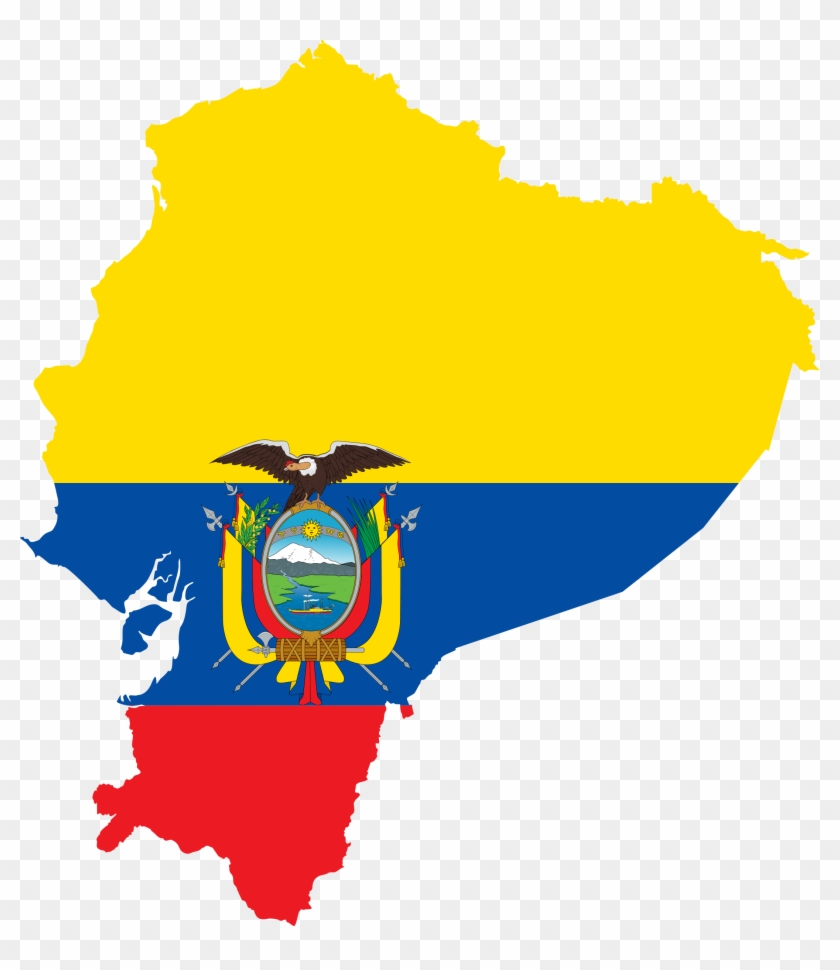Ecuador Flag Map Clipart - Ecuador Flag Map #312446