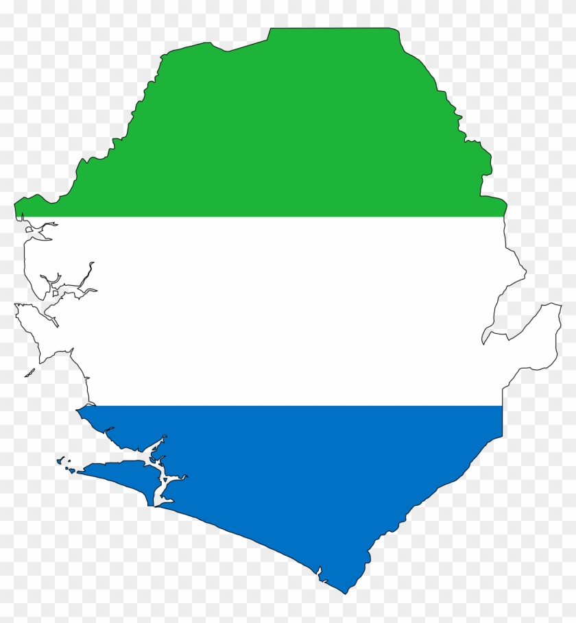 Sierra Leone Map Clipart - Sierra Leone Flag #312490