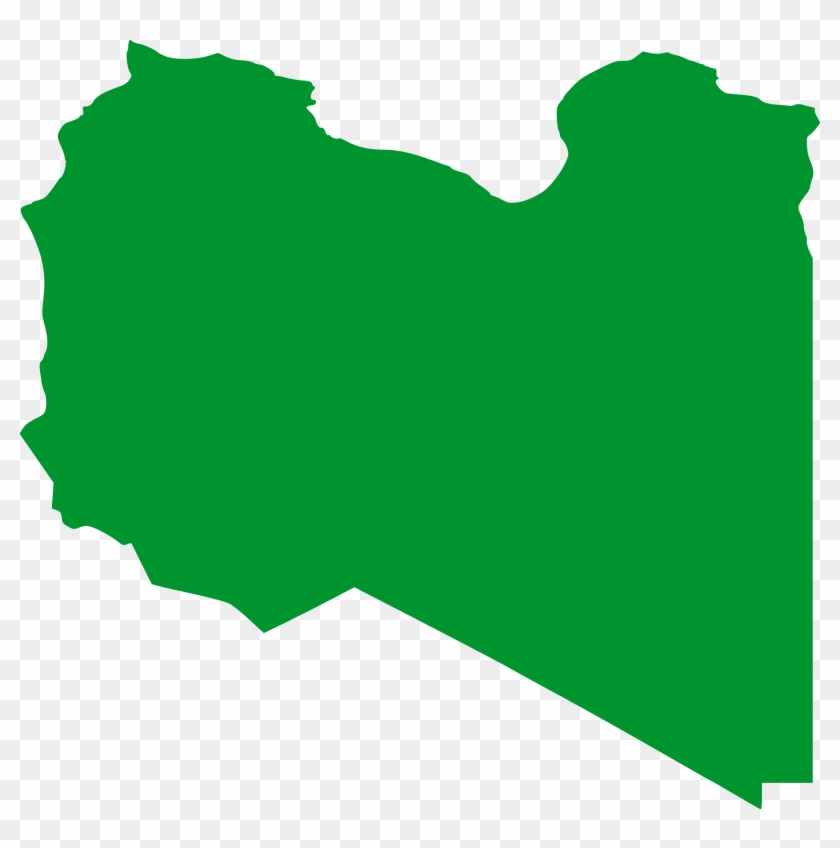 Flag Clipart Libya - Flag Map Of Libya #312501