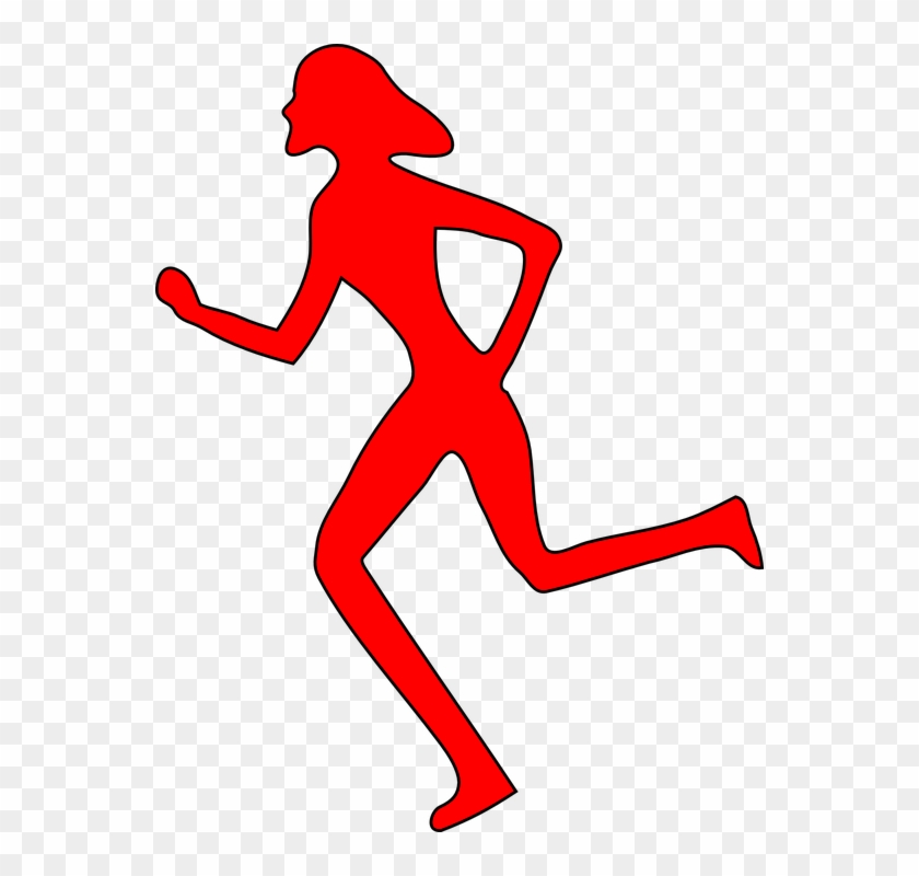 Girl Running Clipart - Woman Running Clip Art #312670