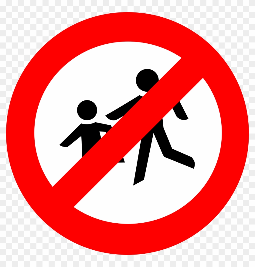 As Feds Tell Colleges To Support Parenting Students - No Pedestrians Road Sign #312672