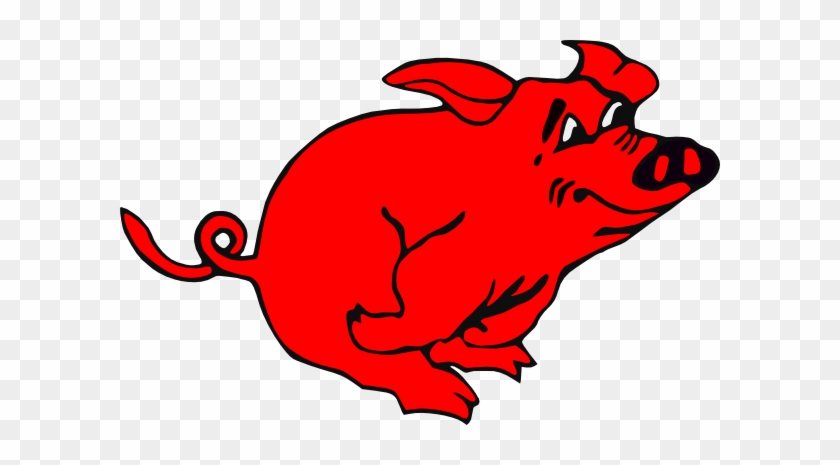Red Running Pig Clip Art - Valentine Hearts Clip Art #312689