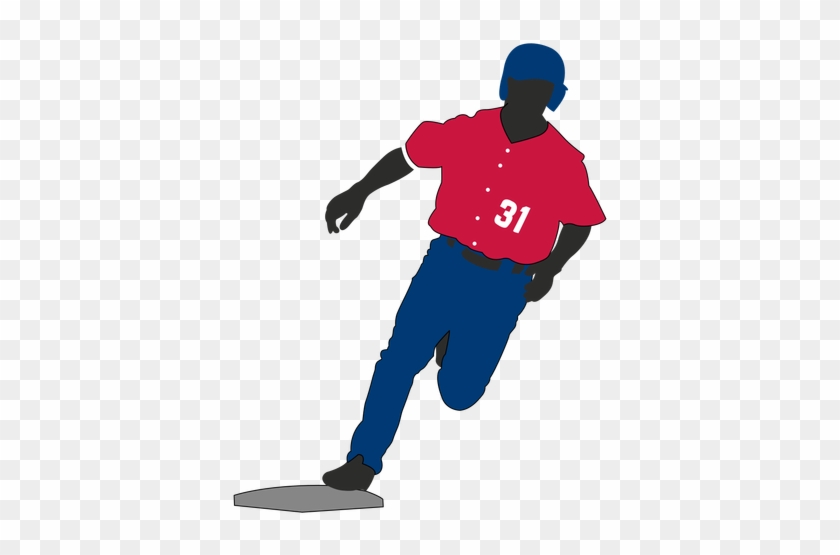 Baseball Player Running Clip Art - Baseball #312695