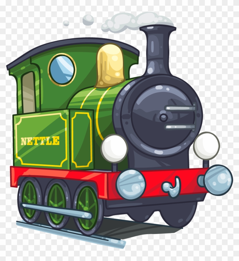 Cartoon Steam Locomotive - Green Steam Train Clip Art #312734