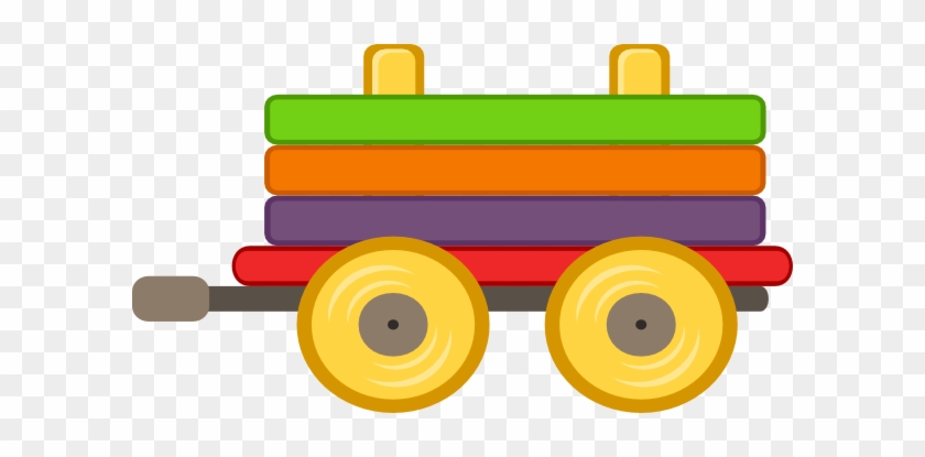 Cute - Cartoon Train With Carriages #312787
