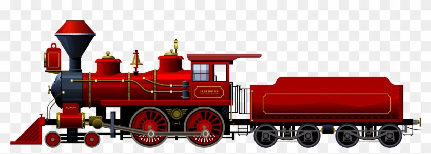 Red Locomotive Png Clipart - Nordpoleilweihnachtszug Karte #312816