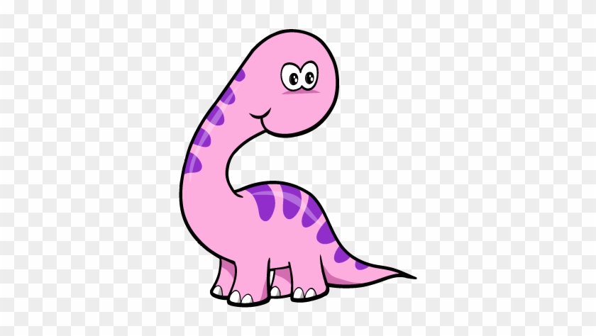 Pink And Purple Baby Dinosaur Wall Decal Wallmonkeys - Pink And Purple Dinosaur #312830