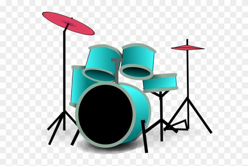 Blue Clipart Drum Set - Drum Set Clip Art #312948