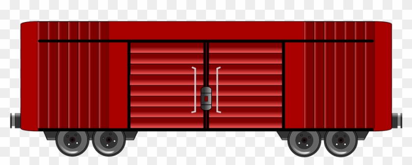 Boxcar Car Goods Train Railway Transportat - Boxcar Clipart #312951