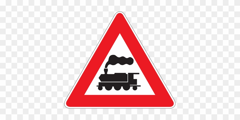 Train Warning Crossing Guarded Drive Car S - Railway Crossing Clipart #313035