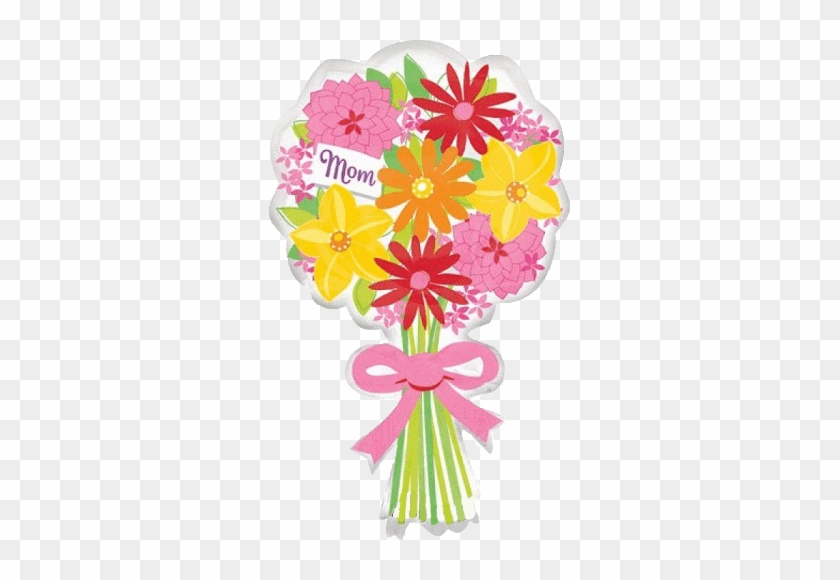 30" Mother's Day Mom Floral Bouquet Balloon - Flowers For Mom Clip Art #313192