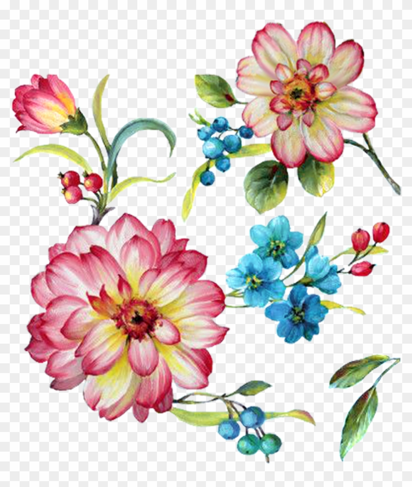Yüksek Çözünürlüklü Dekupaj Resimleri,sanatsal Dekupaj - Flowers Painting Patterns #313470