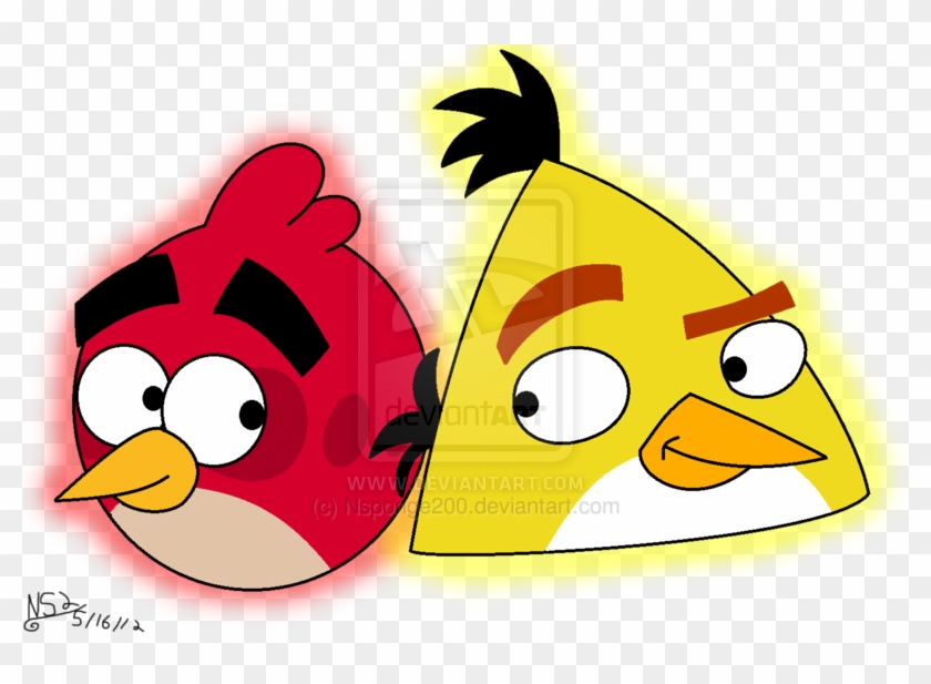 Red Angry Bird Clipart - Red And Yellow Angry Birds #313489