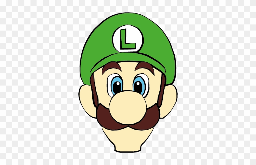 Luigi Drawing , Mario And Luigi , - Mario Bros Luigi Face #313627