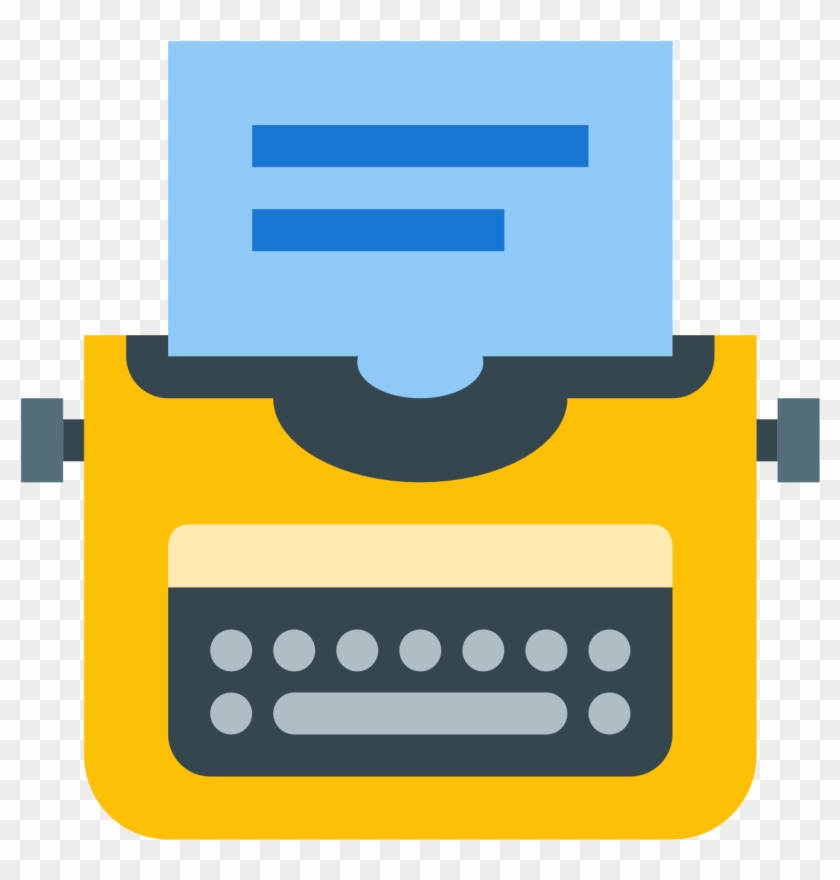 Train City Blog - Typewriter Flat Icon Png #313654