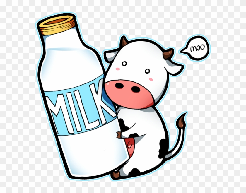Cute Chibi Cow Drawing - Cow Milk Cartoon Png #313711