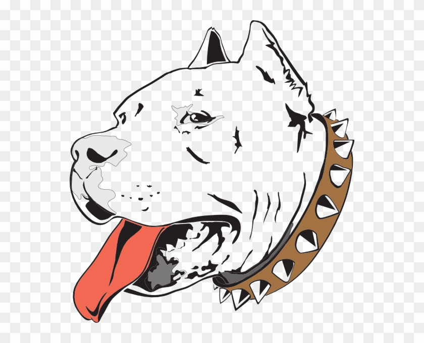 Pit Bull Clip Art Pit Bull Drawing At Getdrawings - Pit Bull Head Tile Coaster #313785