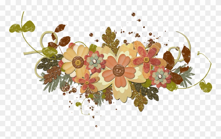 This Cluster Is Full Of Flowers, Leaves, Branches And - Cluster Flowers Png #313833