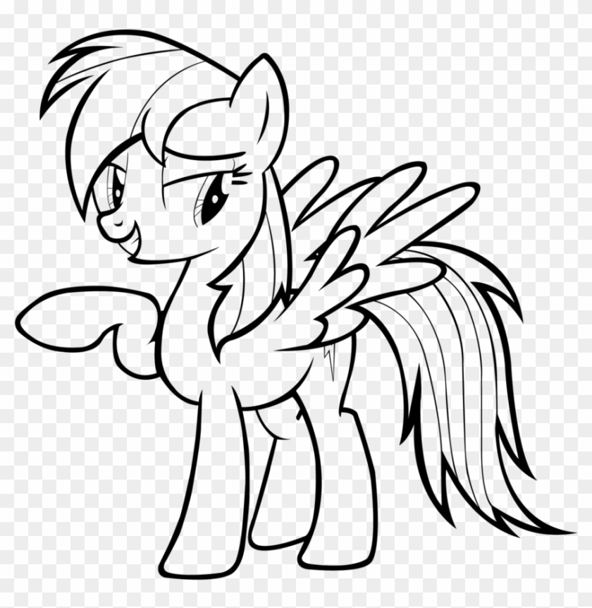 Rainbow Clip Art For Kid Dash Coloring Pages My Little - My Little Pony Rainbow Dash Coloring Pages #313940