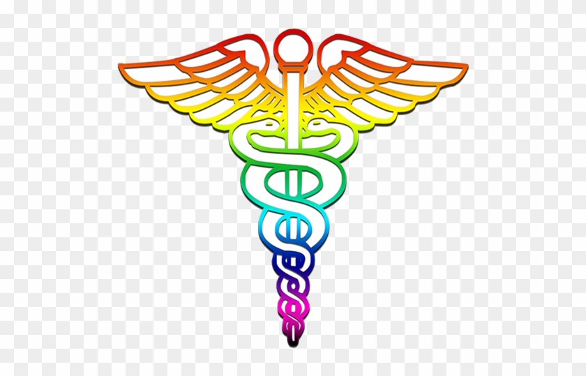 Caduceus Medical Logo Rainbow Clipart Image - Symbol For The Medical Arts #313998