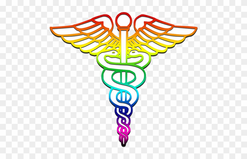 Caduceus Medical Logo Rainbow Clipart Image - Symbol For The Medical Arts #313998