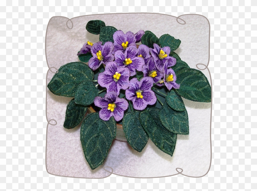 Purple Fabric African Violets - African Violets #314015