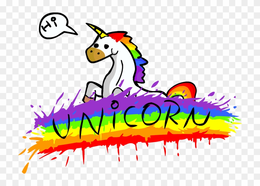 Unicorn And Rainbow Clipart - Unicorn And A Rainbow #314029
