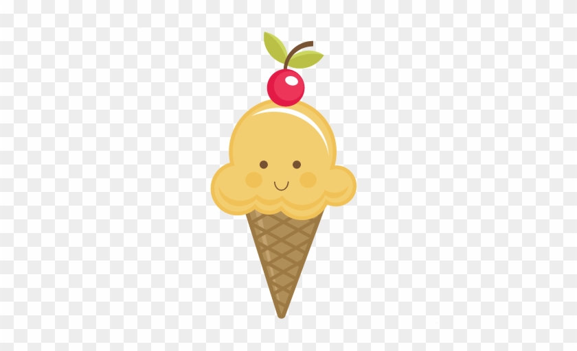 Happy Ice Cream Cone - Cute Ice Cream Clip Art #314042