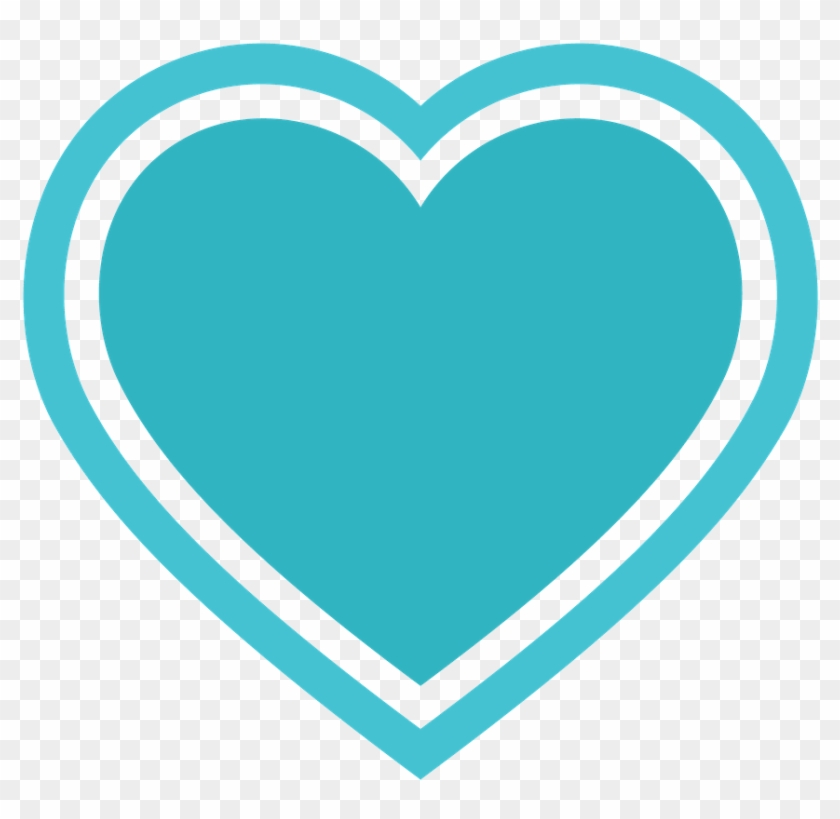 Say Hello - Turquoise Heart Clipart #314082