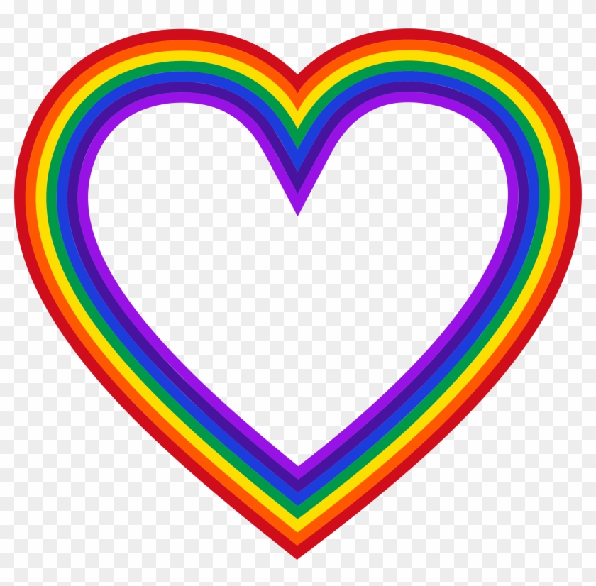 Heart Rainbow Mark Ii - Rainbow Heart Free Clipart #314130