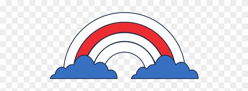 Clouds And Rainbow Forecast Climate Icon - Clouds And Rainbow Forecast Climate Icon #314181