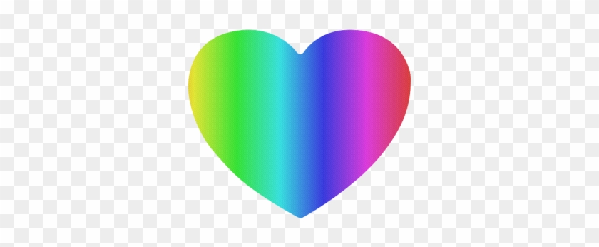 Crayon Box Ombre Rainbow Heart-shaped Mousepad - Rainbow Heart In A Line Transparent #314203