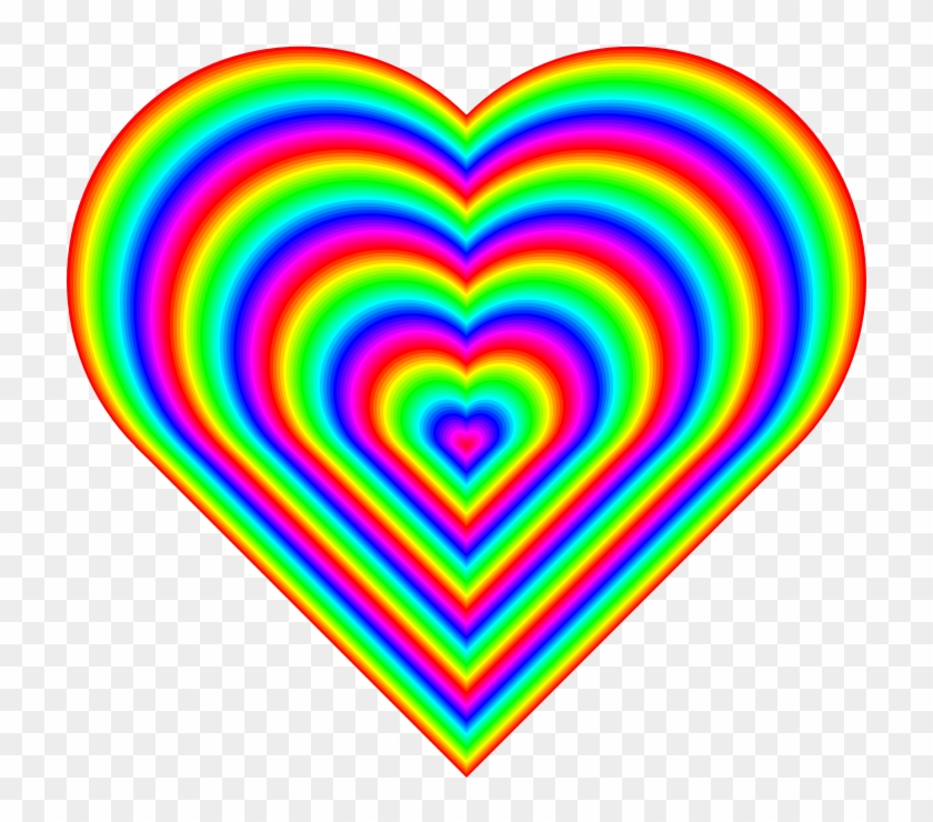 Rainbow Heart Clipart Suggest - Rainbow Hearts #314225