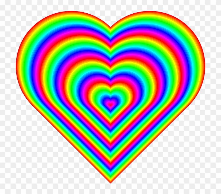 Rainbow Heart Clipart Suggest - Rainbow Hearts #314225