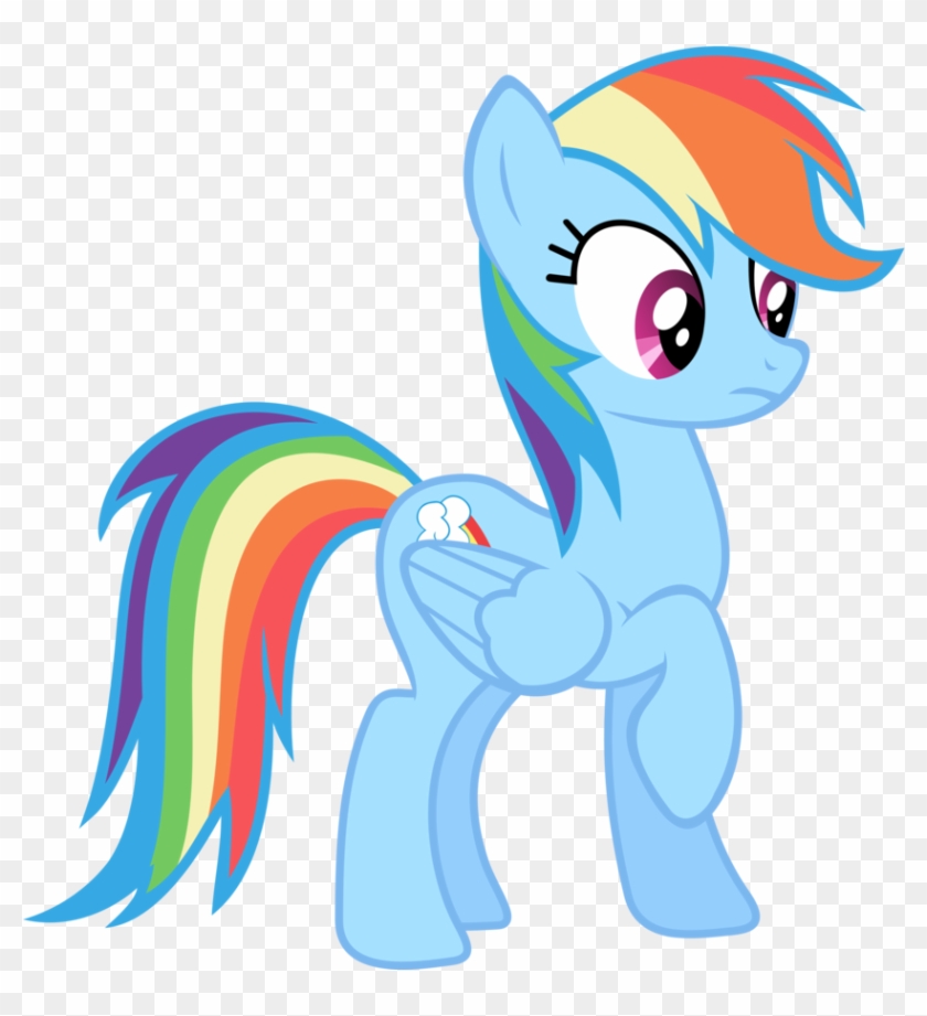 Sad Clipart Unicorn - Rainbow Dash Vector #314233