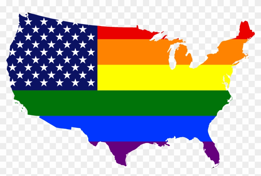 Rainbow Flag Free Png Image - United States Of Gay #314264