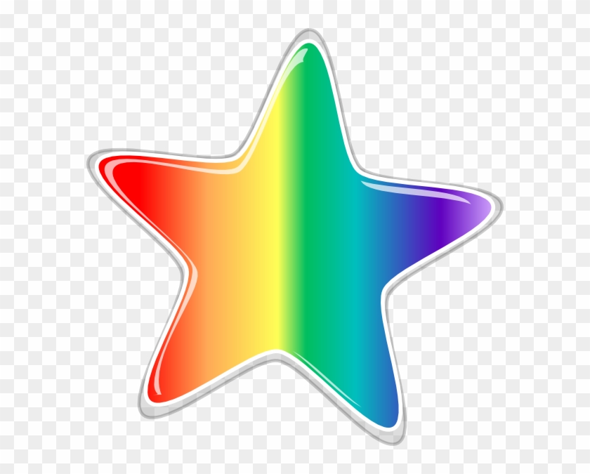 Rainbow Star Edited2 Clip Art At Clker - Clip Art #314303